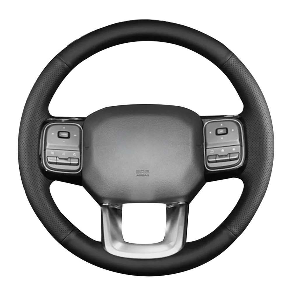 Car Steering Wheel Cover Anti Slip Breathable - Protector antideslizante de cuero Artificial para