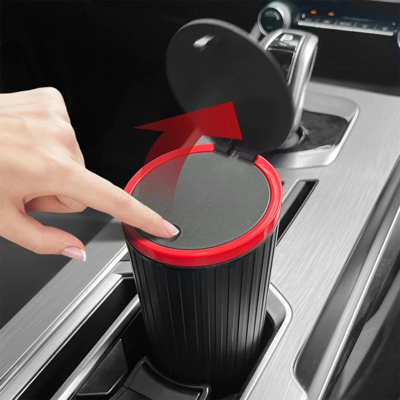 Waterproof Car Trash Can With Lid - Cubo de basura para coche, caja
