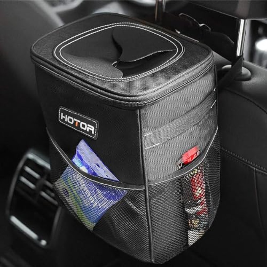 Bote de Basura para Auto con T - Waterproof Car Trash Can With Lid reseña y precio