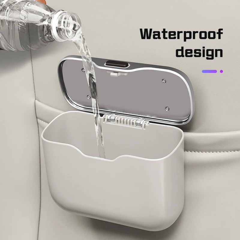 Cubo de basura para coche, por - Waterproof Car Trash Can With Lid reseña y precio