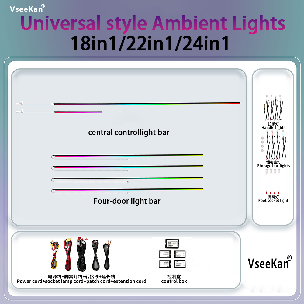 Kit de Iluminación Ambiental p - Led Ambient Interior Car Lights App Control reseña y precio