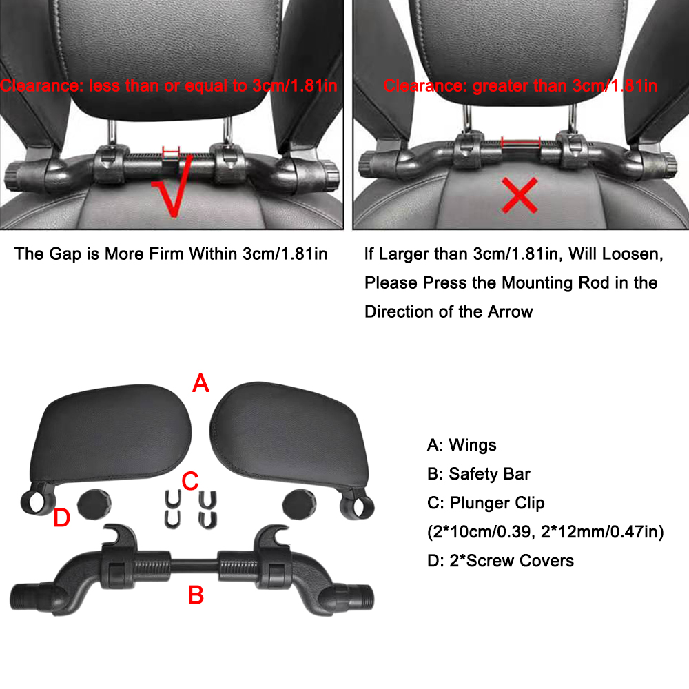 Almohada para reposacabezas de - Memory Foam Car Neck Pillow Lumbar Support reseña y precio
