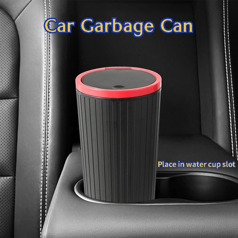 Cubo de basura para coche, caj - Waterproof Car Trash Can With Lid reseña y precio